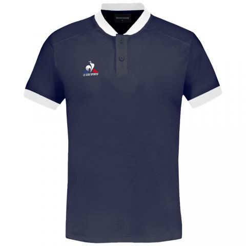 Polo Le Coq Sportif N°7 Homme Bleu/Blanc 24560