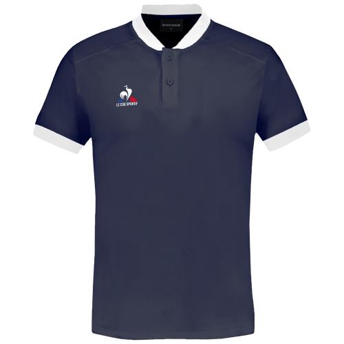 Polo Le Coq Sportif N°7 Homme Bleu/Blanc 24560