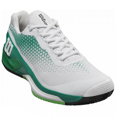 Chaussures Tennis Wilson Rush Pro 4.0 Terre Battue Homme Blanc/Vert 24733