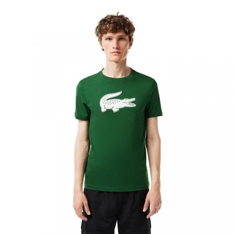 Tee-Shirt Lacoste TH2042 Homme Vert/Blanc 25014