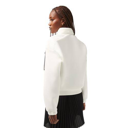 Sweat Lacoste SF9328 Zippé Femme Blanc 25019