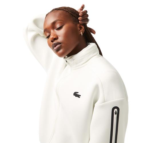 Sweat Lacoste SF9328 Zippé Femme Blanc 25020