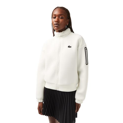 Sweat Lacoste SF9328 Zippé Femme Blanc 25021