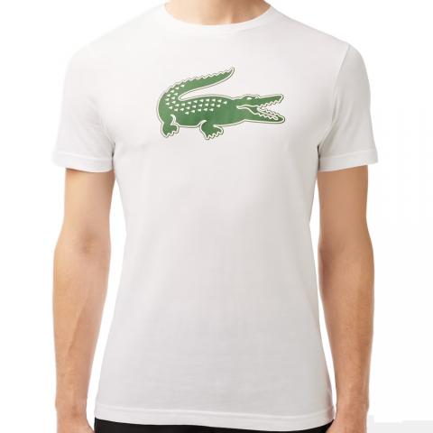 Tee-Shirt Lacoste TH2042 Homme Blanc/Vert 25096