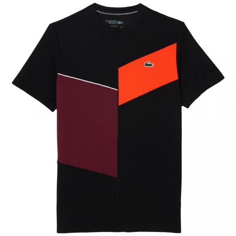Tee-Shirt Lacoste TH1797 Homme Noir/Orange 25143