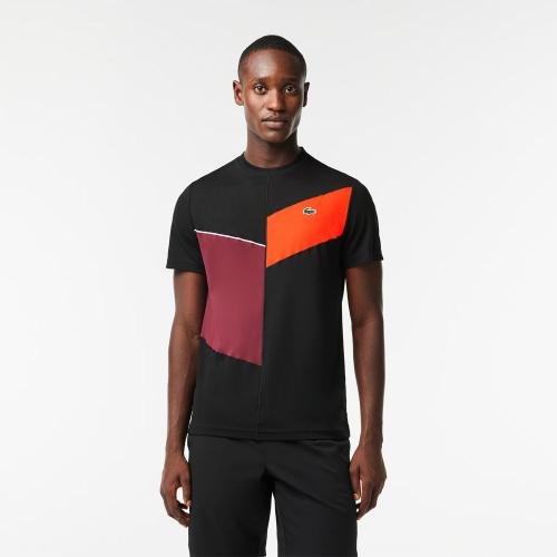 Tee-Shirt Lacoste TH1797 Homme Noir/Orange 25144