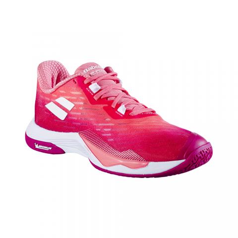 Chaussures Badminton Babolat Shadow Tour 5 Femme Rouge/Violet