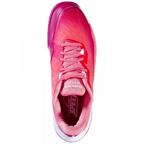 Chaussures Badminton Babolat Shadow Tour 5 Femme Rouge/Violet