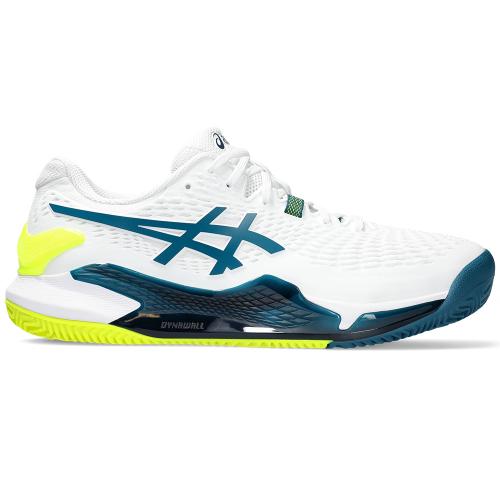 Chaussures Tennis Asics Gel Resolution 9 Terre Battue Homme Blanc/Bleu