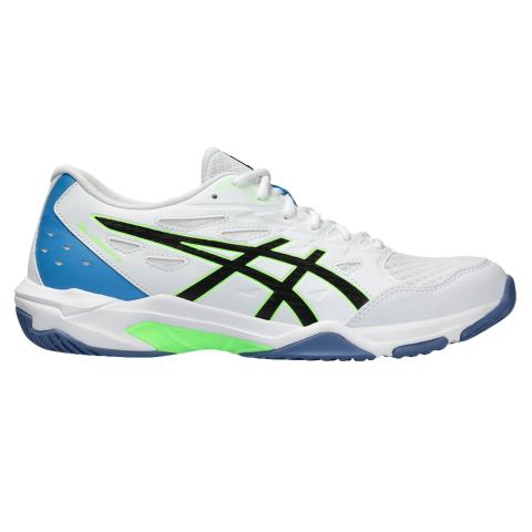 Chaussures Badminton Asics Gel Rocket 11 Homme Blanc/Vert/Bleu