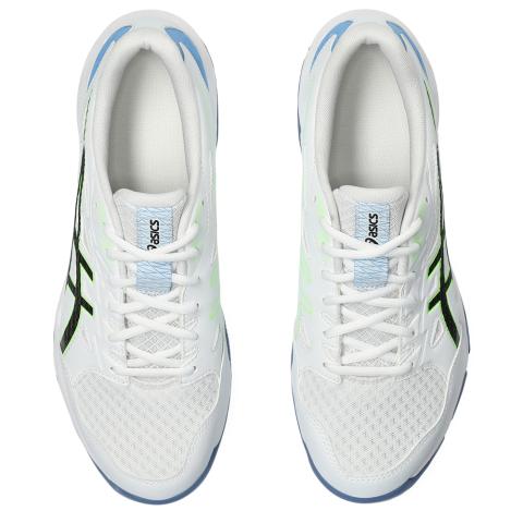 Chaussures Badminton Asics Gel Rocket 11 Homme Blanc/Vert/Bleu