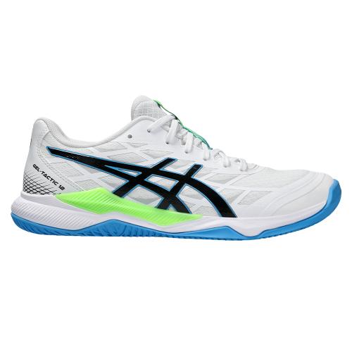 Chaussures Badminton Asics Gel Tactic 12 Homme Blanc/Vert/Bleu