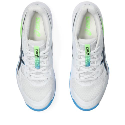 Chaussures Badminton Asics Gel Tactic 12 Homme Blanc/Vert/Bleu