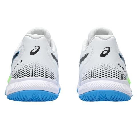 Chaussures Badminton Asics Gel Tactic 12 Homme Blanc/Vert/Bleu