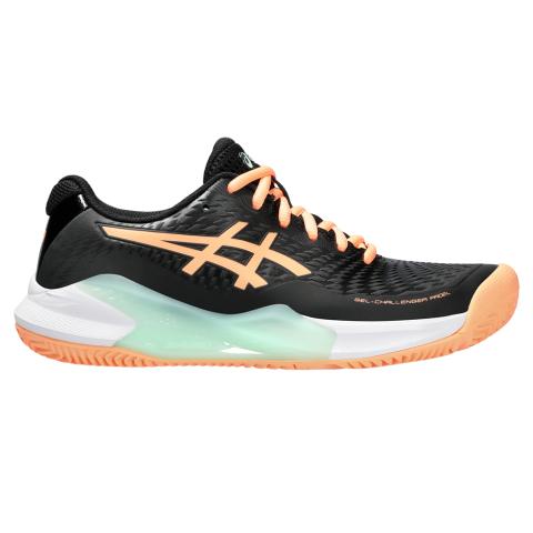 Chaussures Padel Asics Gel Challenger 14 Femme Noir/Orange/Vert