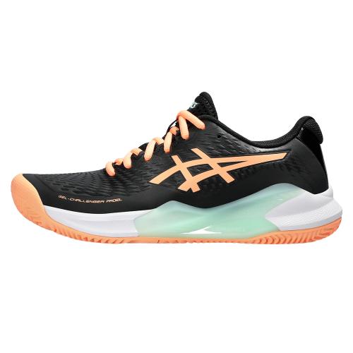 Chaussures Padel Asics Gel Challenger 14 Femme Noir/Orange/Vert