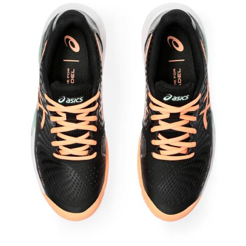 Chaussures Padel Asics Gel Challenger 14 Femme Noir/Orange/Vert