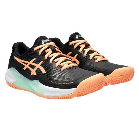 Chaussures Padel Asics Gel Challenger 14 Femme Noir/Orange/Vert