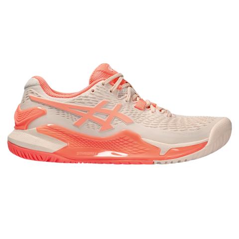 Chaussures Tennis Asics Gel Resolution 9 Toutes Surfaces Femme Rose/Orange