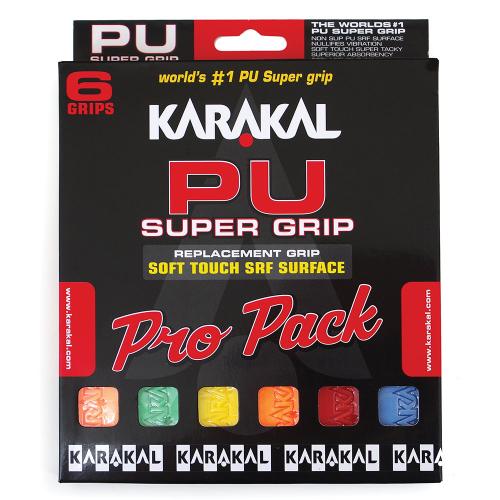 Grips Karakal PU Super Grip x6 Assortis