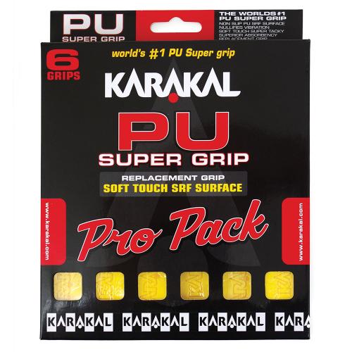 Grips Karakal PU Super Grip x6 Jaune