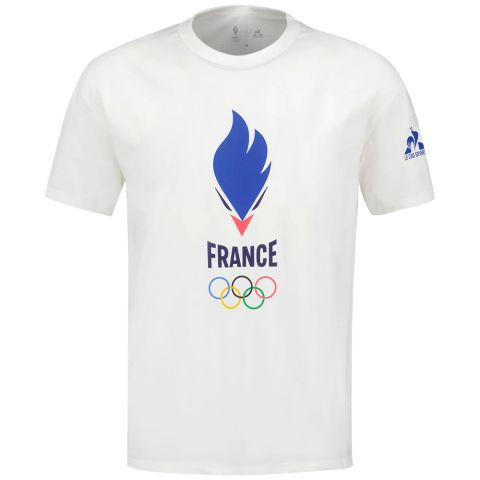 Tee-shirt Le Coq Sportif France Olympique N°5 Homme Blanc