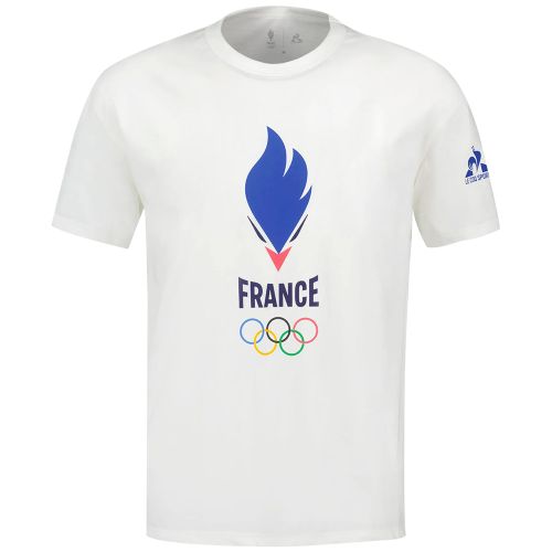 Tee-shirt Le Coq Sportif France Olympique N°5 Homme Blanc