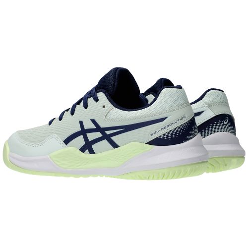 Chaussures Tennis Asics Gel Resolution 9 GS Junior Vert pâle/Bleu