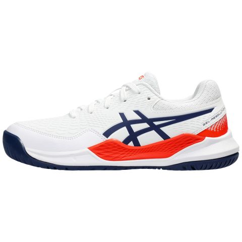 Chaussures Tennis Asics Gel Resolution 9 GS Junior Blanc/Bleu