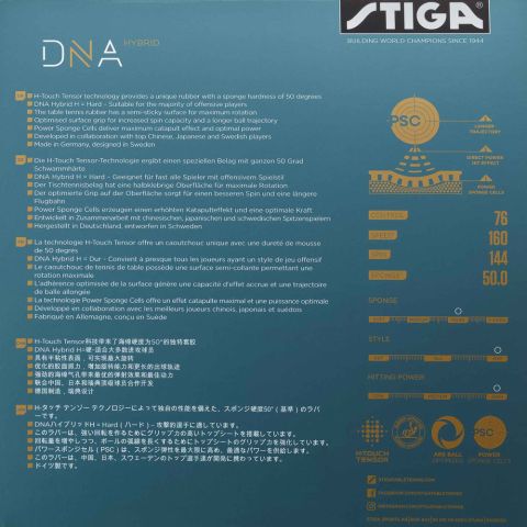 Revêtement Stiga DNA Hybrid H Rouge