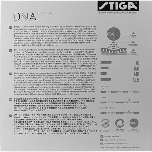 Revêtement Stiga DNA Platinium S Rouge