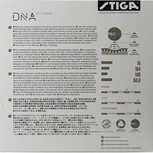 Revêtement Stiga DNA Platinium H Rouge