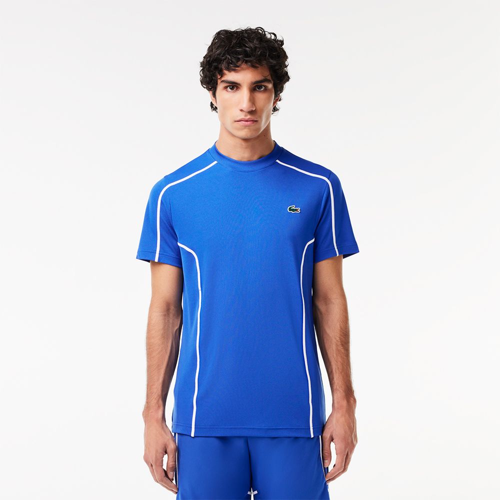 Tee shirt Lacoste TH7545 Homme Bleu Sports Raquettes