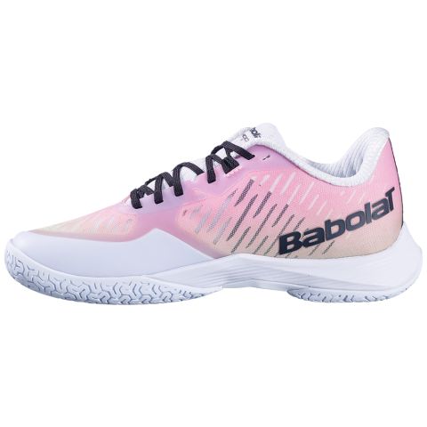 Chaussures Badminton Babolat Shadow Tour 5 Femme Rose/Vert