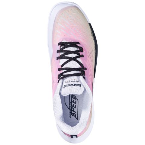 Chaussures Badminton Babolat Shadow Tour 5 Femme Rose/Vert