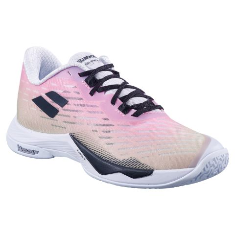 Chaussures Badminton Babolat Shadow Tour 5 Femme Rose/Vert