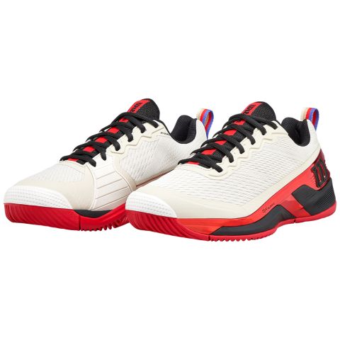 Chaussures Tennis Wilson Rush Pro 4.5 Homme Tofu/Red