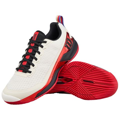 Chaussures Tennis Wilson Rush Pro 4.5 Homme Tofu/Red