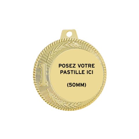 Médaille Q-049D 70mm Or