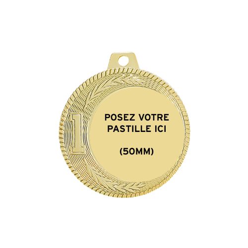 Médaille Q-049D 70mm Or