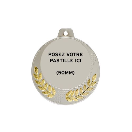 Médaille Dorée Métal Massif 70 mm 007