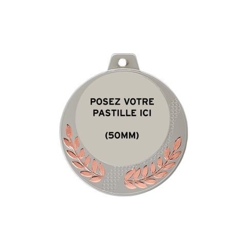 Médaille Bronze Métal Massif 70 mm avec Porte-Centre 50 mm