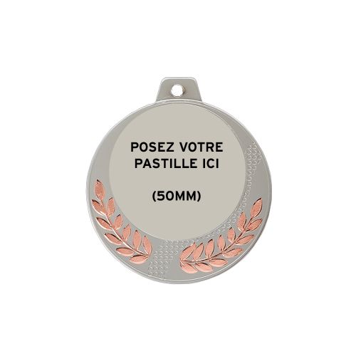 Médaille Bronze Métal Massif 70 mm avec Porte-Centre 50 mm