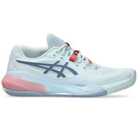 Chaussures Tennis Asics Gel Resolution X Terre Battue Femme Bleu Clair