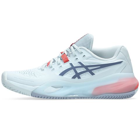 Chaussures Tennis Asics Gel Resolution X Terre Battue Femme Bleu Clair