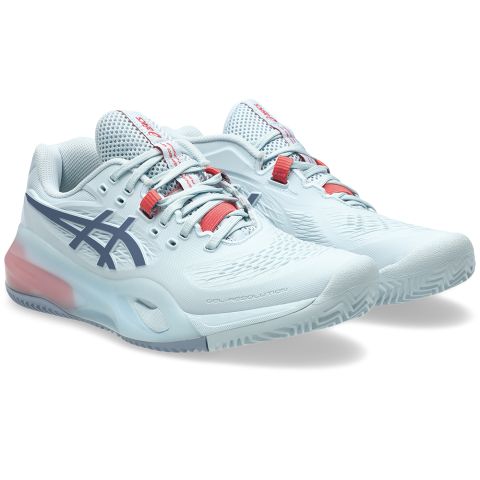 Chaussures Tennis Asics Gel Resolution X Terre Battue Femme Bleu Clair