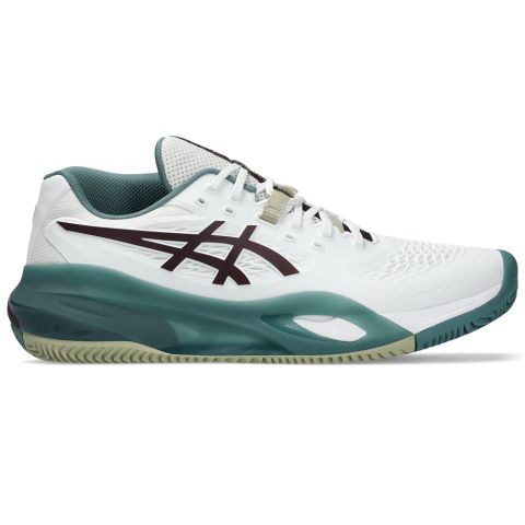 Chaussures Tennis Asics Gel Resolution X Terre Battue Homme Blanc/Vert