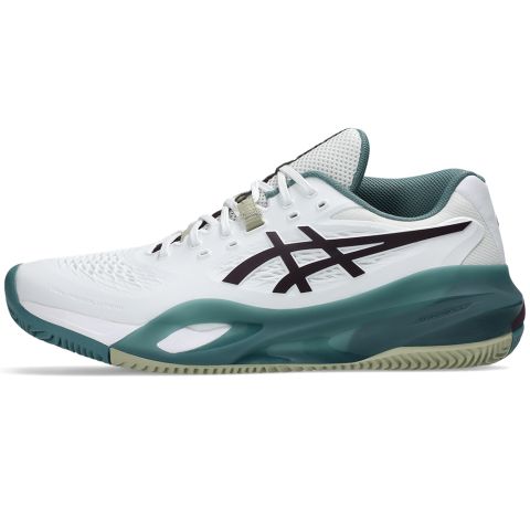 Chaussures Tennis Asics Gel Resolution X Terre Battue Homme Blanc/Vert