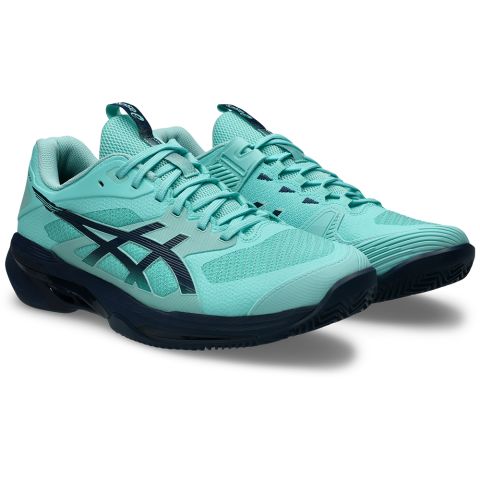 Chaussures Tennis Asics Solution Speed FF 4 Terre Battue Homme Menthe/Bleu Nuit