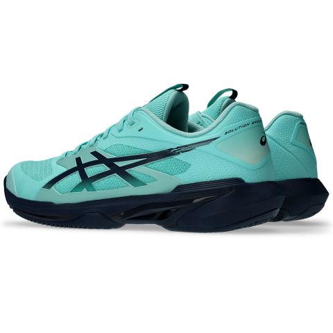 Chaussures Tennis Asics Solution Speed FF 4 Terre Battue Homme Menthe/Bleu Nuit